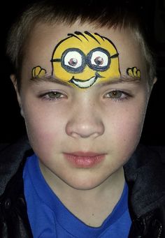 Idees gia ola: 60 FACE PAINTING IDEAS FOR KIDS Minion Face Paint, Minion Face, A Minion