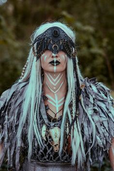 Priestess Costume, Druid Costume, Spirit Costume, Crow Costume, Viking Cosplay, Witch Cosplay, Viking Dress