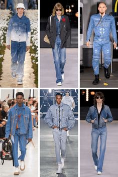 ¡Vuelve el doble denim para 2020! Descubre toda la moda vaquera masculina y otras tendencias chulas para vestir bien en 2020 Moda Denim, Denim Button Up, Button Up Shirts, Button Up