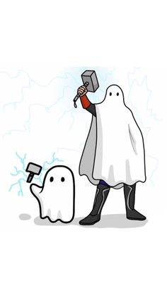 cartoon with a ghost Marvel Ghost Wallpaper, Halloween Marvel Wallpaper, Halloween Marvel Costumes, Marvel Halloween Wallpaper, Thor Animated, Ghost Marvel, Marvel Cute, Marvel Ghost, Marvel Halloween