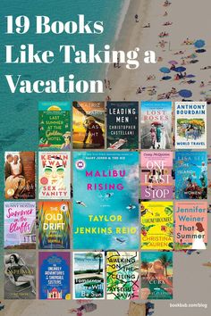 a collage of books with the title'19 books like taking a vacation '