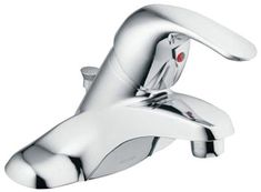 Add a touch of graceful minimalism to your bathroom with the Moen Adler One Handle Low Arc Bathroom Faucet. Designed with smooth curves, the faucet features a three hole mount with a 4 inch centerset design for easy installation. Moen | Moen Adler Centerset Bathroom Faucet 7.0 H x 5.0 W x 21.0 D in gray in Chrome | 21" | Wayfair Centerset Bathroom Faucet, Bathroom Faucets Chrome, Single Handle Bathroom Faucet, Chrome Faucet, Single Hole Bathroom Faucet, Widespread Bathroom Faucet, Bath Faucet, Lavatory Faucet, Faucet Handles