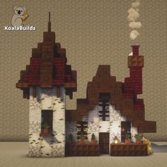 an image of a house made out of legos in the style of minecraft