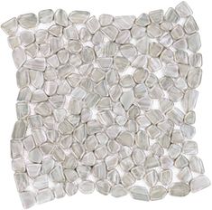 silver haze Artemis pebble polished glass mosaic tile Pebble Collection, Wood Ceramic Tiles, Patterned Wall Tiles, Wall Mosaic, Shower Wall Tile, Pebble Tile, Glass Subway Tile, Ivy Hill Tile, Mosaic Decor