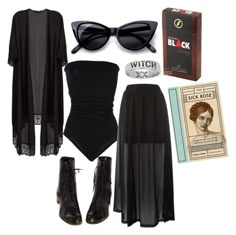 "goth mom" by rigormortisii ❤ liked on Polyvore featuring RetrÃ², Laneus and VILA Gothic Everyday Outfits, Soft Goth Outfits Summer, Goth Summer Aesthetic, Eliana Gilbert, Goth Mom Aesthetic, Goth Mom Outfits, Goth Spring Outfits, Goth Polyvore, Summer Witch Outfits