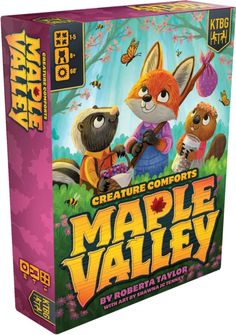 the card game maple valley features an image of two raccoons and one squirrel