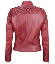 Women's Motorcycle Red Leather Jacket
Elevate your style with our Women’s Red Motorcycle Leather Jacket, a fusion of edgy and chic design. Crafted from 100% real lambskin leather, this jacket combines rugged durability with sleek elegance. The vibrant red color adds a touch of daring to your outfit, while the thoughtfully placed zippers and pockets offer both utility and style. Whether you're cruising on a bike or strolling through the city, this jacket is your ultimate fashion companion. Red Fitted Biker Leather Jacket, Red Fitted Leather Biker Jacket, Red Fitted Leather Jacket For Winter, Fitted Red Leather Jacket For Winter, Luxury Fitted Red Leather Jacket, Designer Red Fitted Leather Jacket, Designer Fitted Red Leather Jacket, Fitted Red Leather Jacket, Designer Red Leather Jacket