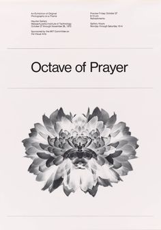 the cover of octave of prayer, with an image of a flower in black and white