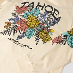 Wrap yourself in the essence of Tahoe with our Tahoe Spirit Long Sleeve Tee. Featuring a soft hand-feel screen print on the front and sleeves, this tee is a cozy reminder of the outdoor wonders that Tahoe has to offer. Parks Project, Merch Ideas, Desert Vibes, Soft Hands, Personal Marketing, Graphic Tee Shirts, Soft Hand, Design Inspo, Screen Print