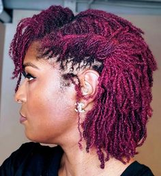 Dyed Microlocs Black Women, Colored Microlocs Black Women, Color Microlocs, Dyed Locs Hairstyles, Sisterlocs Hairstyles For Women, Colored Microlocs, Colored Sisterlocks, Microloc Hairstyles, Short Microlocs Styles