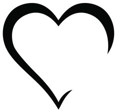 a black and white heart shape