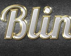 the word blun is written in gold and silver