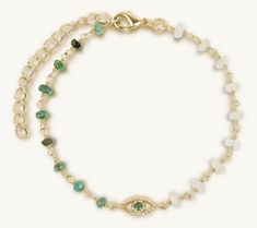 Embrace a sense of inner peace with the Karma & Luck Multi-Gemstone Protection Bracelet. A combination of lush emeralds, white Ethiopian opals, and an evil eye charm help balance your emotions and deflect negativity. From Karma & Luck. Protection Bracelet, Evil Eye Charm, Ethiopian Opal, Inner Peace, Evil Eye, Lush, Jewelry Bracelets, Opal, Sense