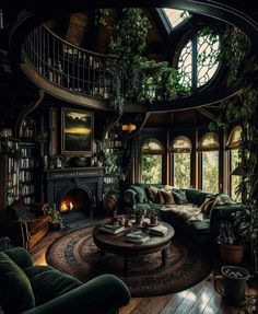 Witchy Cafe, Mystical House, Gothic Whimsy, Gothic Cottage, Fantasy Rooms, Dark Home Decor, Dark Home, Fantasy Homes, Sunrooms