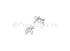 two fish swimming side by side on a white background, one is drawn in black ink