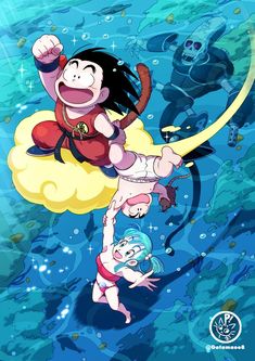 an image of a cartoon character being pulled by another character in the air with their arms up