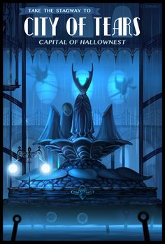 the cover to city of tears, featuring an image of a demon on top of a fountain