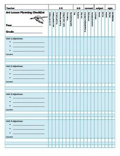 a printable lesson plan for children