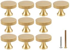 brass plated knobs and screws for cabinet doors, set of 12 by homebast