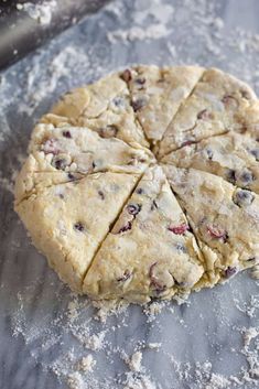 an uncooked cookie sitting on top of a table