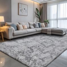 Tie dye light gray carpet, super fluffy, soft and thick living room carpet, bedroom carpet, indoor home decoration anti slip and super comfortable floor carpet GERBIT Rug Size: Rectangle 7'11" x 9'10" | Gray Rectangle 7'11" x 9'10" Living Room Area Rug - Gray Rectangle 7'11" x 9'10" Area Rug - GERBIT Tie Dye Light Carpet, Super Fluffy, Soft & Thick Living Room Carpet, Bedroom Carpet | Wayfair Area Rugs For Grey Couch, Light Grey Rug Living Room, Light Grey Carpet Living Room, Rugs That Go With Grey Couches, Rugs For Grey Floors, Gray Flooring Living Room, Light Grey Carpet, Grey Fluffy Rug, Grey Flooring Living Room