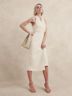 Modern Mullet, Spring Capsule, Bob Hairstyles For Fine Hair, Silk Linen, Mullet Hairstyle, St Lucia, Faux Wrap Dress, White Cream, Style Ideas