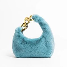 Telma Faux Fur Half Moon Mini Bag Half Moon Design, Winter Tote, Faux Fur Top, Faux Fur Purse, Small Phone, Fur Top, Round Purse, Fur Bag, Everyday Chic