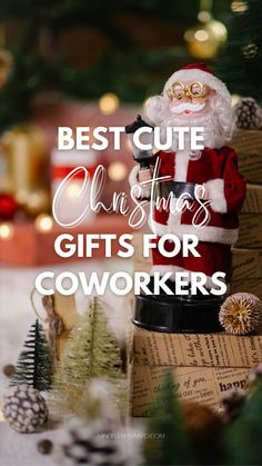 best cute Christmas gifts for coworkers. holiday gift guide on mindfulnessinspo.com Gift Ideas For Coworkers Inexpensive, Small Co Worker Christmas Gifts Cute Ideas, Easy Christmas Gifts To Make For Coworkers, Cute Christmas Gift Ideas For Coworkers, Cricut Christmas Gift Ideas For Coworkers, Cricut Co Worker Christmas Gifts, Coworkers Christmas Gift Ideas, Mini Gifts For Coworkers, Gift For Co Worker Christmas