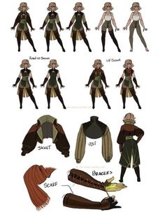 the concept art for person's character sheet