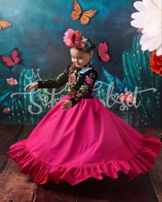 Catrina Costume Kids, Outfits Catrina, Mexican Theme Dresses, Traditional Mexican Dress