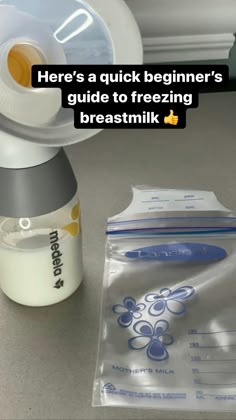 there's a quick beginner's guide to freezing breast milk