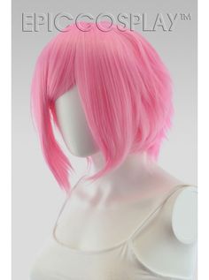 Aphrodite Princess Pink Long Bang Layered Short Wig Princess Penelope Wig, Aphrodite Style, Longer Bangs, Long Layers With Bangs, Layered Short, Wigs Cosplay, Long Bangs, Short Wigs, Comfort Characters