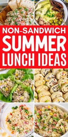 no - sandwich summer lunch ideas with text overlay