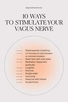 Poly Vagus Nerve, Ventral Vagus Nerve, Dorsal Vagus Nerve, How To Stimulate Your Mind, Vagus Nerve Stretch, Vagus Nerve Exercises, Vegas Nerve Exercises