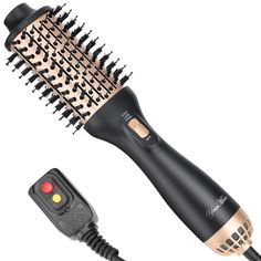 PRICES MAY VARY. 3-in-1 Hair Dryer Brush: Combining a brush, hair dryer, and styling curler in one, it allows you to comb, dry, and style your hair simultaneously. With 360° all-around airflow and a larger drying area, it enables you to save at least half of the time for both drying and styling. Negative Ionic Technology: Equipped with a negative ion generator, the hair dryer brush releases negative ions, reducing hair frizz and static during use, leaving the hair smooth and manageable, it help Brush Hair Dryer, Blow Dryer With Comb, Dryer Brush, Blow Dry Brush, Hair Drying, Hair Dryer Brush, Hair Frizz, Brush Hair, Blow Dryer