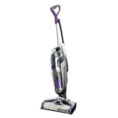 a silver and purple vacuum on a white background