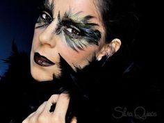 Raven Makeup, Deep Makeup, Morris Dancing, Special Makeup, Black Raven, Halloween Eyes, Fun Makeup, Queen Black, Face Makeup Tutorial