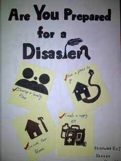 a poster on the wall that says are you prepared for a disasken?