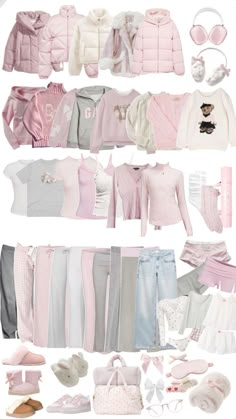 17th Birthday Outfit Ideas Winter, Pink Basic Outfit, Pink Girly Outfits Casual, Birthday Outfit 13, Cute Mall Outfit, Couqutte Aesthetic Outfits, Light Colors Outfit, Light Pink Outfit Ideas, Comfy Girly Outfits