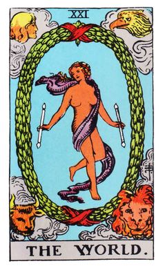 a tarot card with an image of a man holding two swords