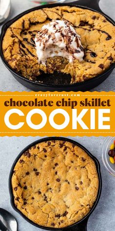 Warm up with the Best Chocolate Chip Skillet Cookie – a Valentine's Day dessert recipe dream! This pizookie is gooey, warm, and personalized to your liking. Serve with a scoop of ice cream and enjoy a dessert that bakes in just minutes!