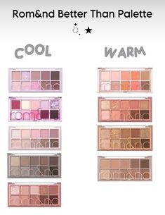 Romand Better Than Palette, Warm Tone Makeup, Teknik Makeup, Skin Tone Makeup, Makeup Accesories