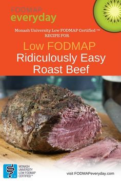 This super simple roast beef can be prepped in less time than it takes for the oven to preheat - and yet, it is fancy enough for guests. Monash University Low FODMAP Certified Recipe™️ for Ridiculously Easy Roast Beef. Low Fodmap Roast, Easy Roast Beef, Wild Rose Detox, Holiday Entrees, Wild Rose Detox Recipes, Easy Roast, Standing Rib Roast, Monash University