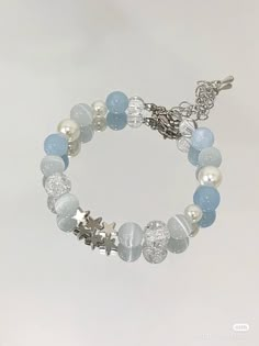 Gojo Bracelet, Aesthetic Bracelets Beads, Genshin Bracelet, Manik Manik, Crystal Bead Jewelry, Beaded Jewelry Necklaces, Blue Beaded Bracelets