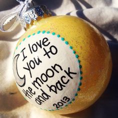 i love you to the moon and back ornament