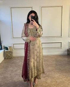 Pakistani Salwar Kameez Wedding Party Wear Dress Ready Made Suit Bollywood Gown | eBay Fancy Embroidery, Pakistani Kurta, Pakistani Bridal Dresses, Cotton Kurti, Pakistani Bridal, Hand Work