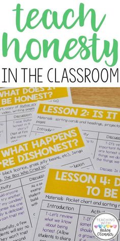 teach honesty in the classroom with these free printables