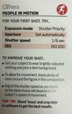 the instructions for how to use camera in motion