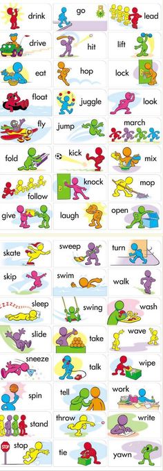 an image of children's english flashcards with different words and pictures on them