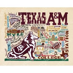 Texas A&M University Collegiate Fine Art Print Art Print catstudio Aggie Ring, Petaluma California, Student Activities, Just Giving, Fine Art Print, Ncaa